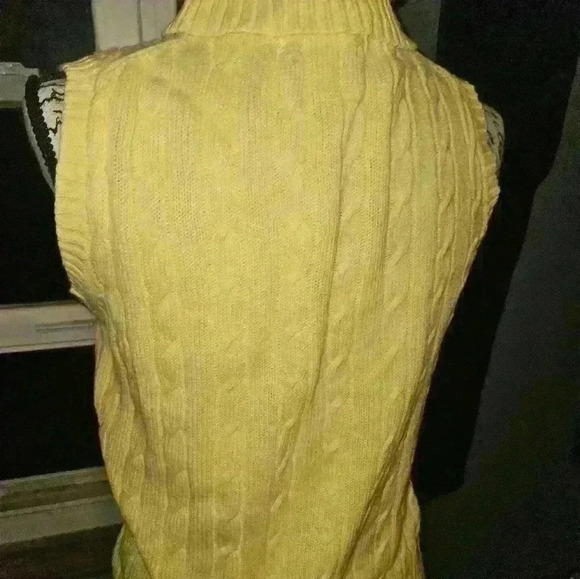 Pierre Cardin Womans Turtleneck Sleeveless Cable Knit Sweater Size S - Picture 7 of 11